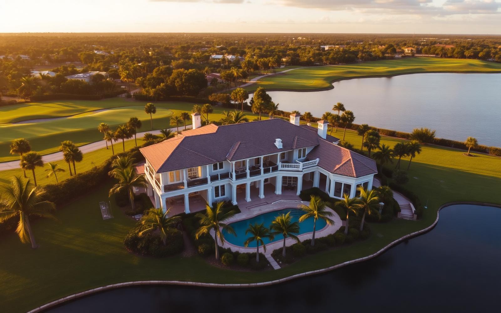 Aerial view of the property
